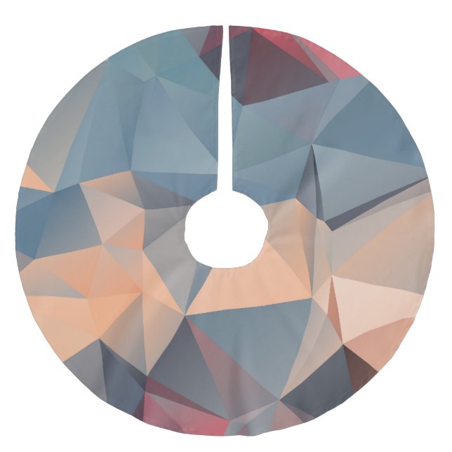 Polygonmosaik: Kreativ Geometrical Elegance. Julgransmatta Borstad Polyester (Framsidan)