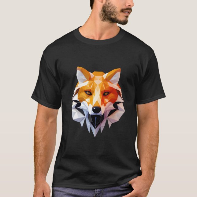 Polygonräv T Shirt (Framsida)