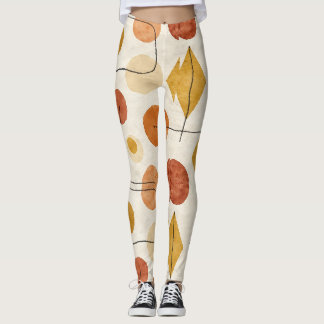 Polygons Linjer Circles Seamless Mönster Leggings