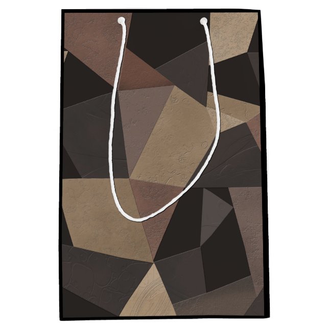 Polygontrianglar, geometriska utskrifter brunt fär (Framsidan)