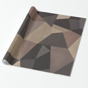 Polygontrianglar, geometriska utskrifter brunt fär presentpapper