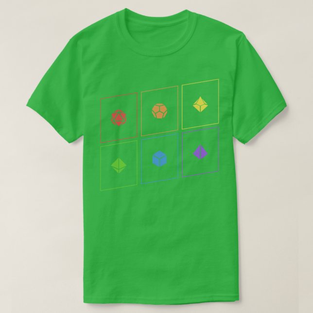 Polyhedral D20 Dice Set Tabletop RPG T Shirt (Design framsida)