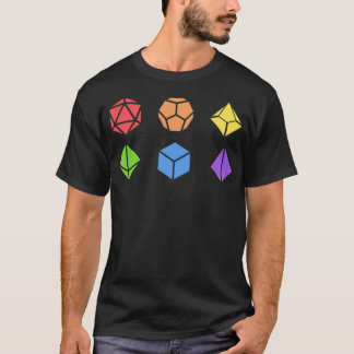 Polyhedral Dice Set LGBT Pride Tabletop RPG - stan T Shirt