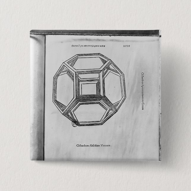 Polyhedron från 'De Divina Proportione' Knapp (Framsida)