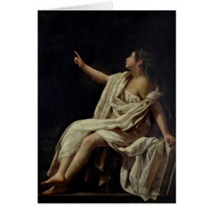 Polyhymnia, Muse of Lyric Poetry, 1620 Hälsningskort