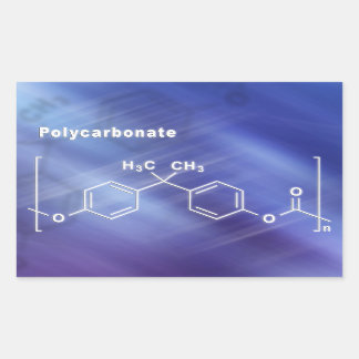 Polykarbonat PC Rektangulärt Klistermärke