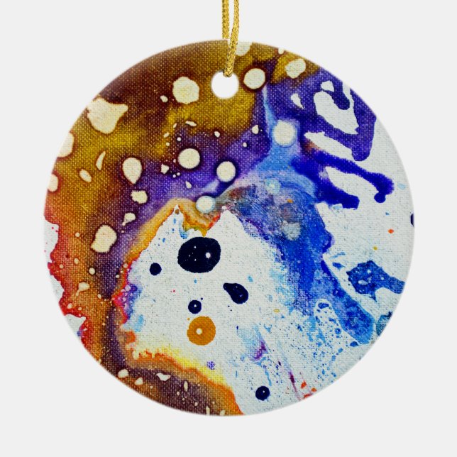 Polykromoptisk #1B av Michael Moffa Julgransprydnad Keramik (Framsidan)