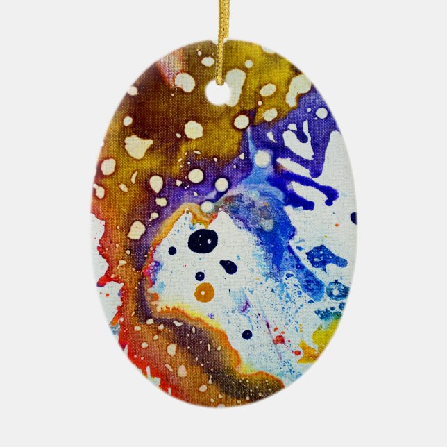 Polykromoptisk #1B av Michael Moffa Julgransprydnad Keramik (Framsidan)