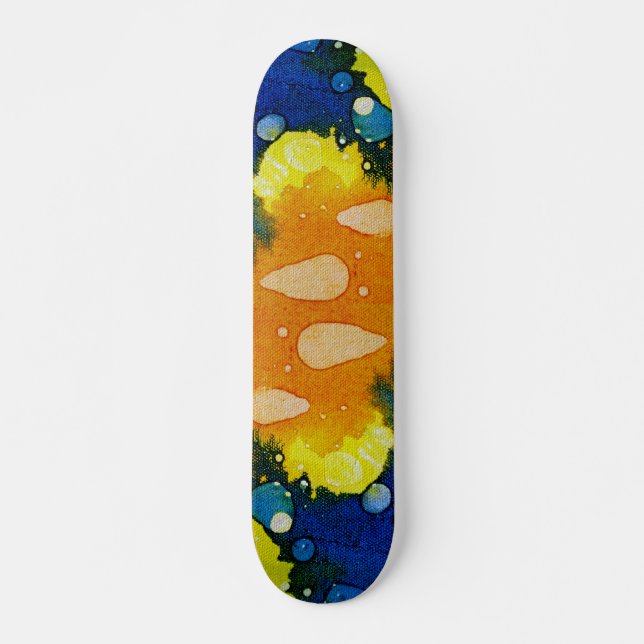 Polykromoptisk död skateboard bräda 20 cm (Framsida)