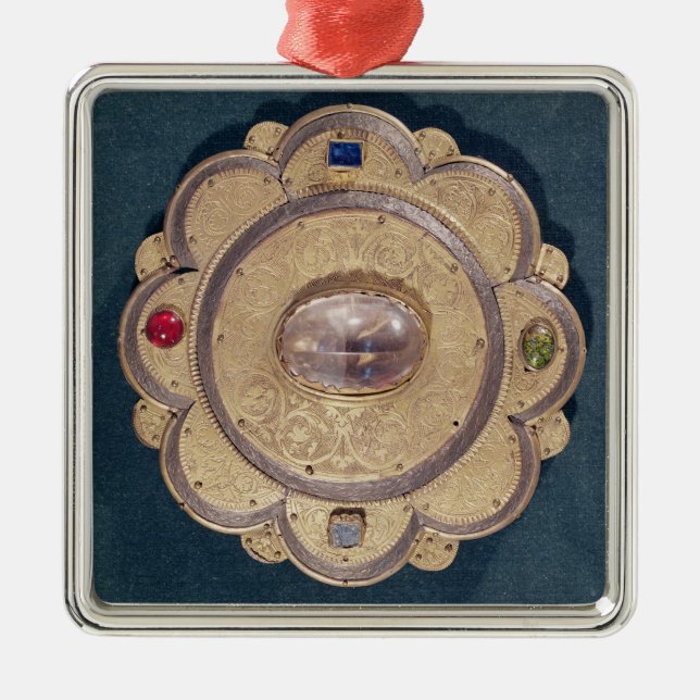 Polylobed reliquary, 13th århundrade julgransprydnad metall (Framsidan)