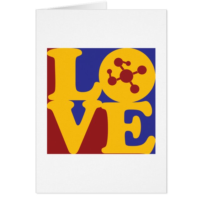 Polymerkemikärlek Hälsningskort (Framsidan)