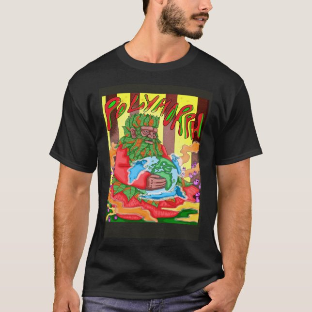 Polymorph Far Earth Grönt Man T Shirt (Framsida)