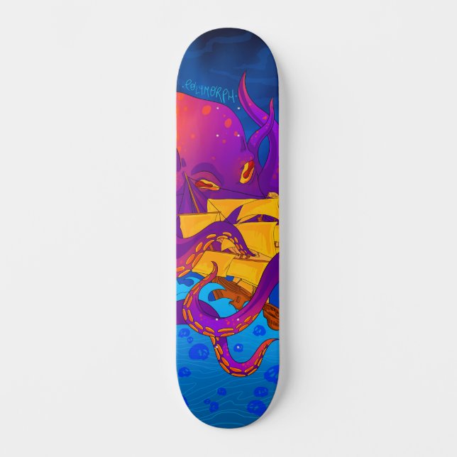 Polymorph Kraken Attack Skateboard (Framsida)