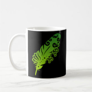 Polynesia Maori Feather Tribal Tattoo New Zealand Kaffemugg