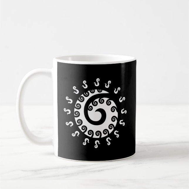 Polynesia Maori Tatto Koru Sprial Peace Tur New Kaffemugg (Vänster)