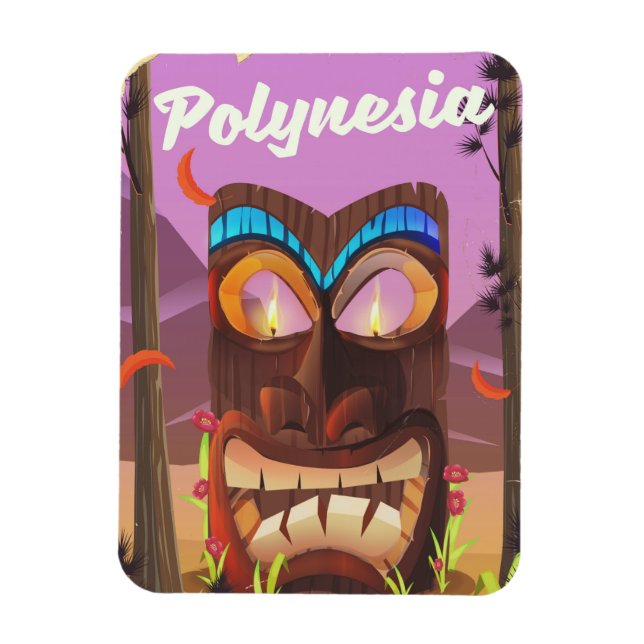 Polynesia Tiki mask Magnet (Vertikal)