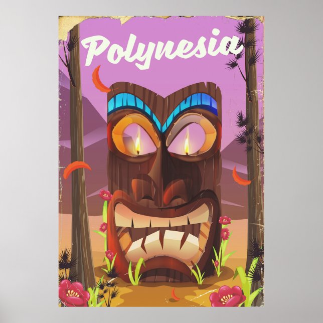 Polynesia Tiki-mask Poster (Framsidan)