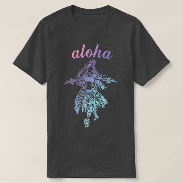Polynesian Aloha Tribal Hula Dancer Shirt Hawaiia T Shirt (Design framsida)