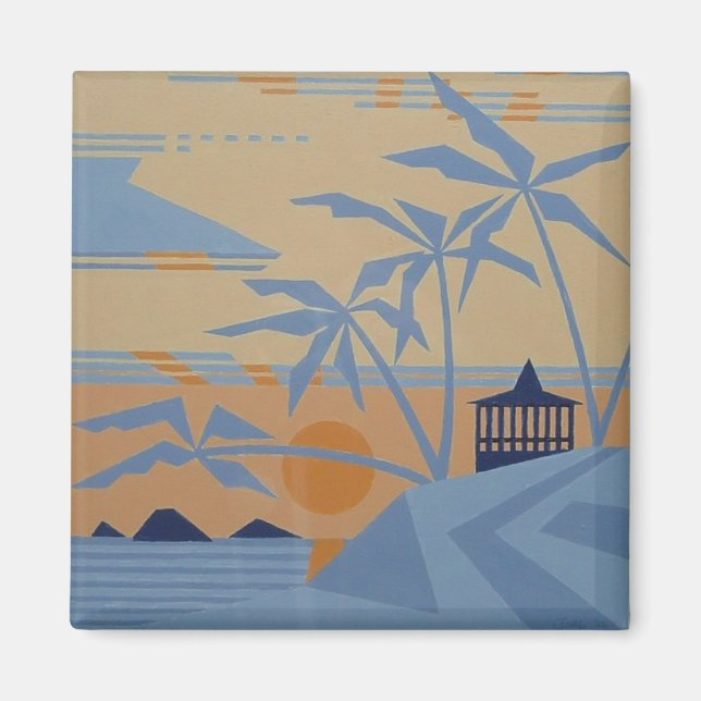 POLYNESIAN SUNSET magnet (Framsidan)