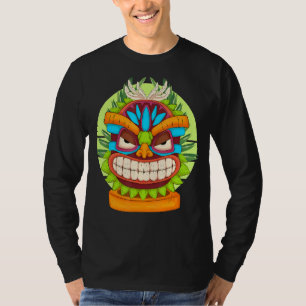 Polynesian Totem Tiki Mask Luau Party Statue Hawai T Shirt