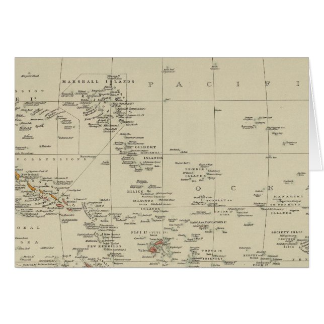 Polynesien 5 hälsningskort (Framsidan Horizontal)