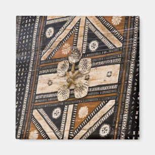 Polynesien, Konungariket Tonga. Detalj av tapa Magnet