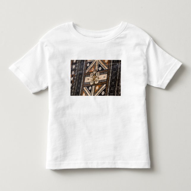 Polynesien, Konungariket Tonga. Detalj av tapa Tee Shirt (Framsida)