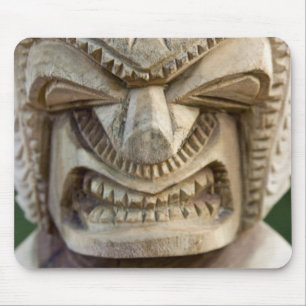 Polynesien, Konungariket Tonga. Närbild av tiki Musmatta