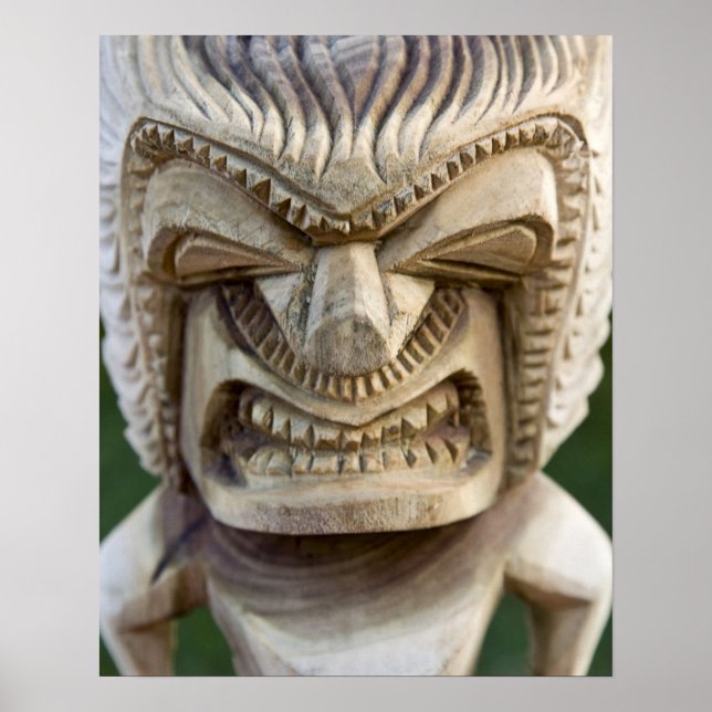 Polynesien, Konungariket Tonga. Stängning av tiki Poster (Framsidan)