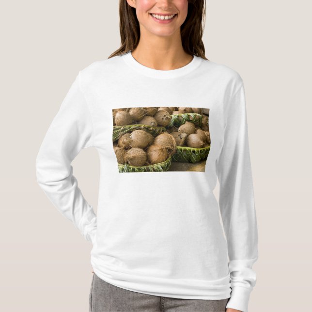 Polynesien, Konungariket Tonga. Utställning av kok T Shirt (Framsida)