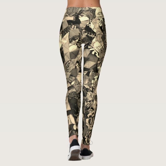 POLYNESIEN SEPIA MÖNSTER LEGGINGS (Baksida)