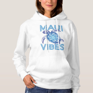 Polynesisk Blue Tribal Sea Turtle Maui Vibes T Shirt