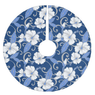 POLYNESISK DRÖM (BLÅ) JULGRANSMATTA BORSTAD POLYESTER