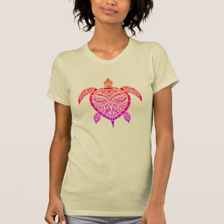 Polynesisk-inspirerad stensköldpaddsdesign t shirt