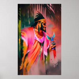 Polynesisk Kung - Ken Gage Art Poster