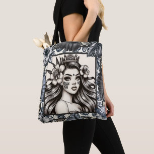 Polynesisk prinsessa Blommig tribal Tygkasse