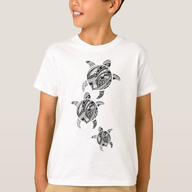 Polynesisk sköldpadda t shirt (Framsida)