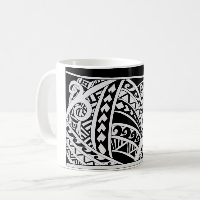 Polynesisk Stam-mugg Kaffemugg (Framsida vänster)