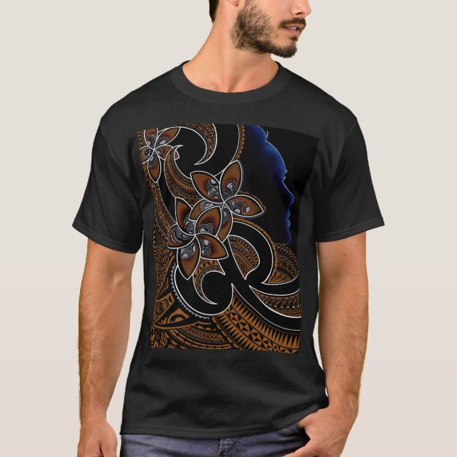 Polynesisk stamdesigntröja t shirt (Framsida)