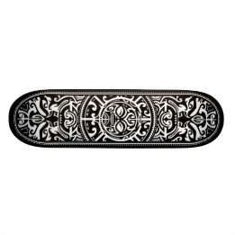 Polynesisk stammen Ansikte Wood Grain Skateboard Bräda 19,5 Cm