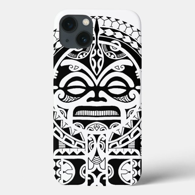 Polynesisk stamtatuering med tiki-mask (Baksida)