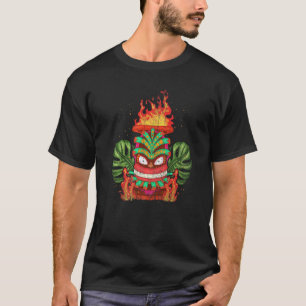 Polynesisk tiki Mask Luau Party Totem Statue Hawai T Shirt