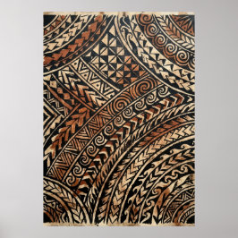 Polynesisk tribal konstaffisch | Maori-tatuering i Poster