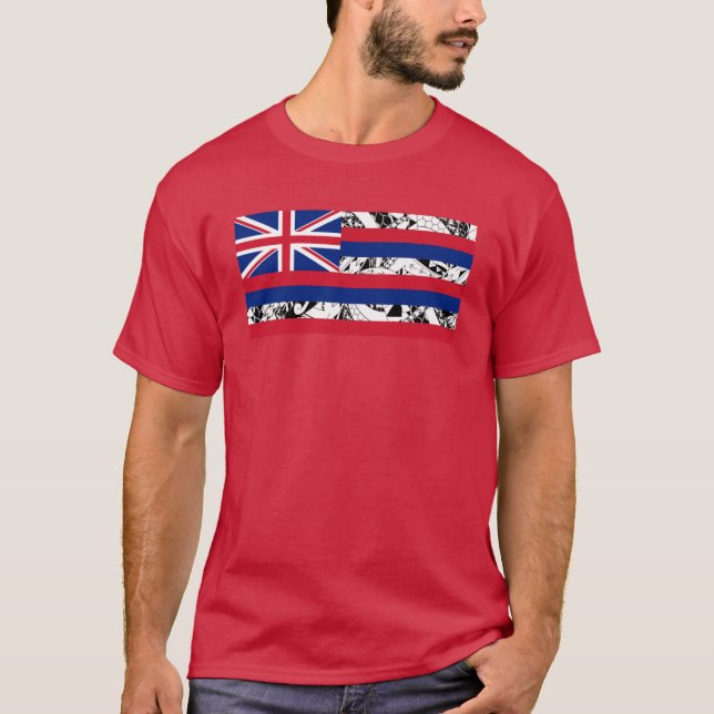 Polynesisk tribalflagga från Hawaii T Shirt (Framsida)