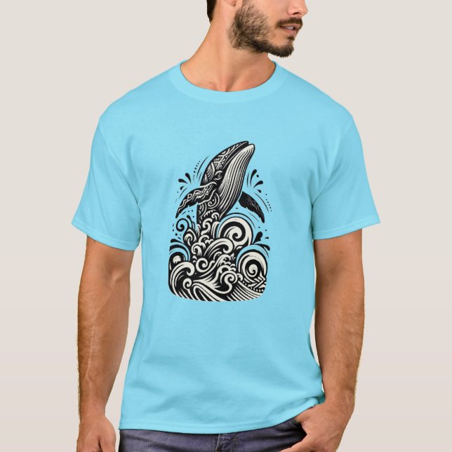 Polynesisk val T-Shirt (Framsida)