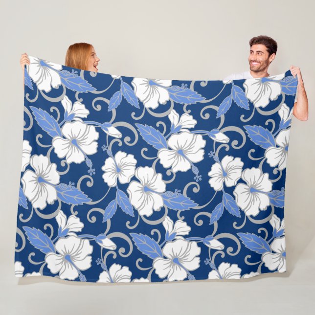 POLYNESISKA DREAM (BLUE) FLEECEFILT (På plats)