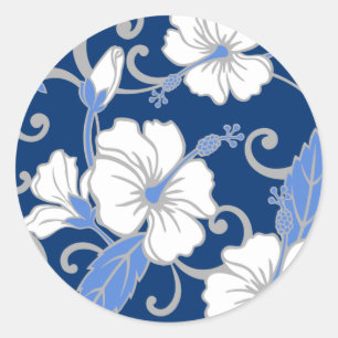 POLYNESISKA DREAM (BLUE) RUNT KLISTERMÄRKE