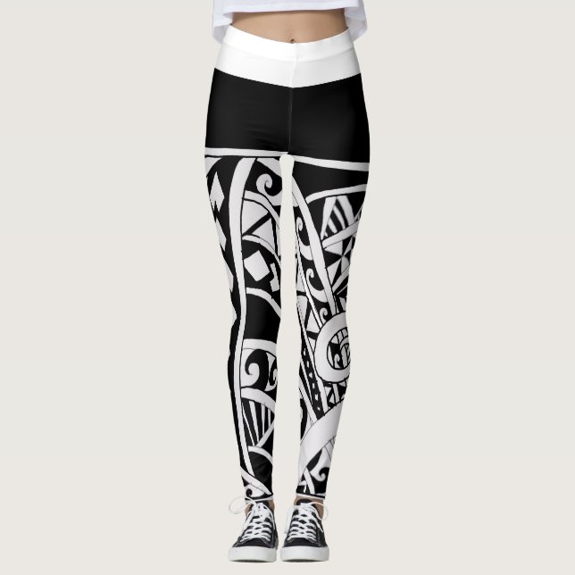 Polynesiska stambaljväxter leggings (Framsida)