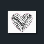 Polynesiskt hjärta canvastryck<br><div class="desc">Fira ditt polynesiska arv och din polynesiska kultur med detta polynesiskt inspirerade tryck. Var stolt över att vara Stillahavsöarna oavsett om du är från Samoa,  Tonga,  Niue,  Cooköarna,  Fiji,  Tokelau eller Nya Zeeland och älskar din Stillahavskultur bör du stolt fira den med den här tryckningen.</div>