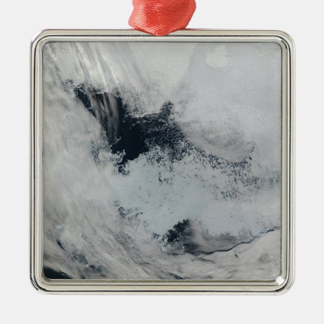 Polynya (öppet vatten) i Beaufort Sea Julgransprydnad Metall (Framsidan)